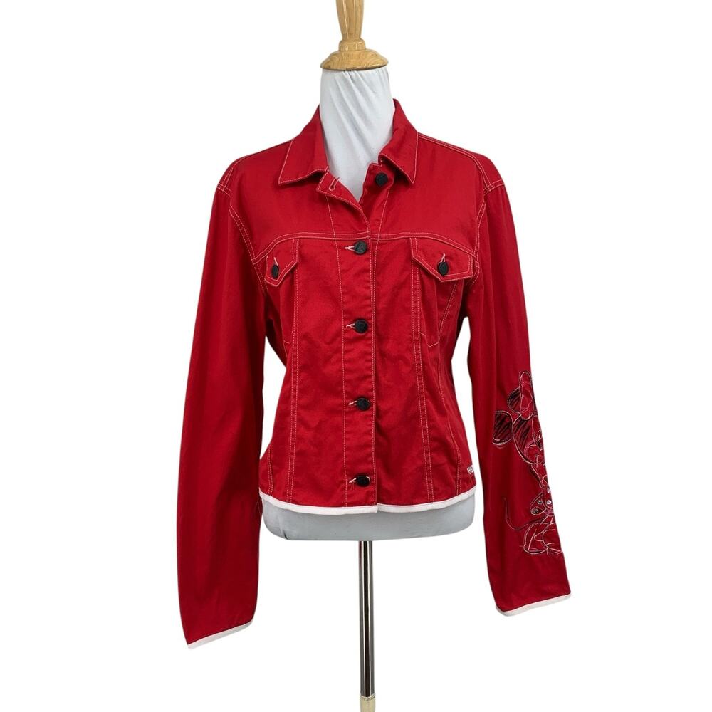 Iceberg History Disney Jacket Women L Large Poppy Denim Minnie Mouse Embroidered
